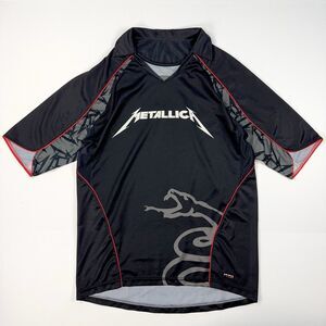Metallica Primal Wear Soccer Jersey‎ Mens Small Black Football Polo Shirt